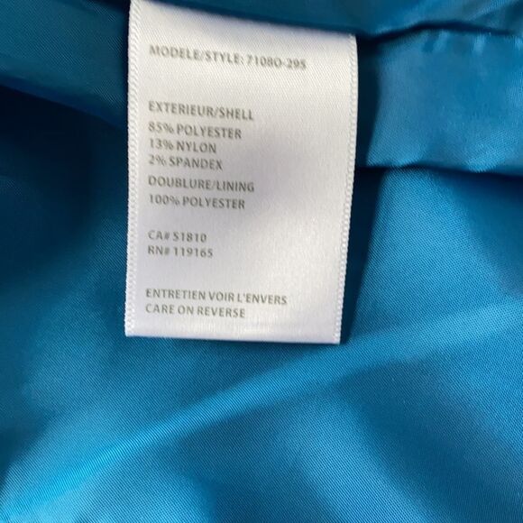 Tribal Teal Suede Look Jacket Size 4 - Picture 8 of 9